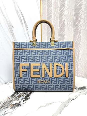 FENDI | Fendi Sunshine FF Jacquard Medium Top Handle Bag 