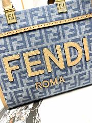 FENDI | Fendi Sunshine FF Jacquard Small Top Handle Bag - 5