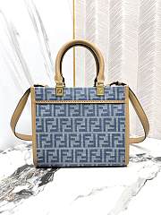 FENDI | Fendi Sunshine FF Jacquard Small Top Handle Bag - 4