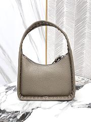 FENDI | Mini Fendessence Small dove grey Selleria bag with 264 hand-sewn topstitches - 4