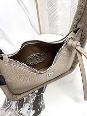 FENDI | Mini Fendessence Small dove grey Selleria bag with 264 hand-sewn topstitches - 5