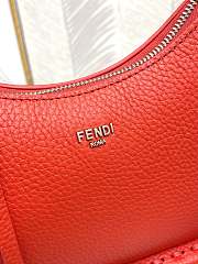 FENDI | Mini Fendessence Small red Selleria bag with 264 hand-sewn topstitches - 6