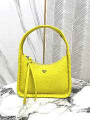 FENDI | Mini Fendessence Small acid yellow Selleria bag with 264 hand-sewn topstitches - 1