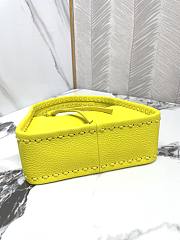 FENDI | Mini Fendessence Small acid yellow Selleria bag with 264 hand-sewn topstitches - 3