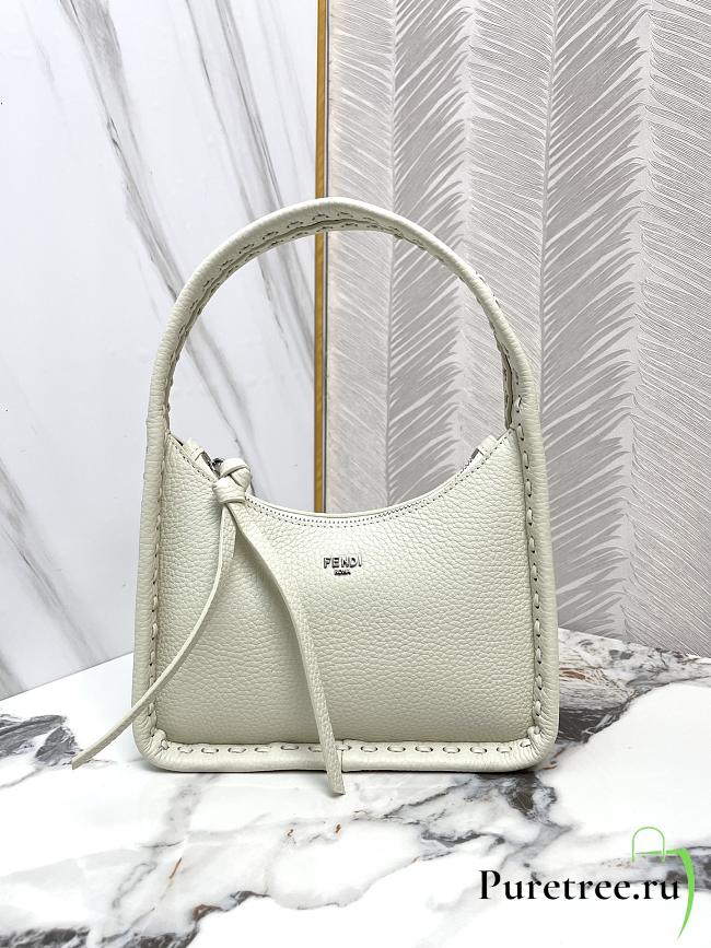 FENDI | Mini Fendessence Small ice white Selleria bag with 264 hand-sewn topstitches - 1