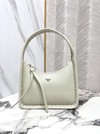 FENDI | Mini Fendessence Small ice white Selleria bag with 264 hand-sewn topstitches