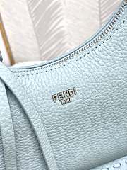 FENDI | Mini Fendessence Small light blue Selleria bag with 264 hand-sewn topstitches - 6