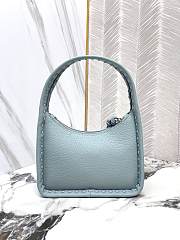 FENDI | Mini Fendessence Small light blue Selleria bag with 264 hand-sewn topstitches - 4