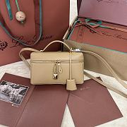 LORO PIANA | Extra Bag L27 Smooth Calfskin In Light Mastic/sun Gold - 1