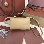 LORO PIANA | Extra Bag L27 Smooth Calfskin In Light Mastic/sun Gold - 2