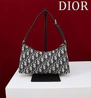 DIOR | 30 Montaigne Mini Hobo Shoulder Bag Blue Oblique Jacquard - 4