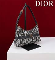 DIOR | 30 Montaigne Mini Hobo Shoulder Bag Blue Oblique Jacquard - 2