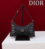 DIOR | 30 Montaigne Mini Hobo Shoulder Bag Black Oblique Jacquard - 1