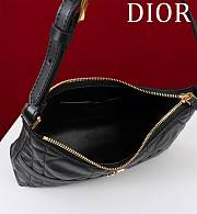 DIOR | 30 Montaigne Mini Hobo Shoulder Bag Black Oblique Jacquard - 5