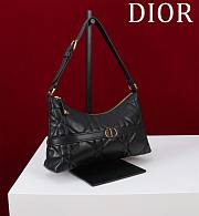 DIOR | 30 Montaigne Mini Hobo Shoulder Bag Black Oblique Jacquard - 3