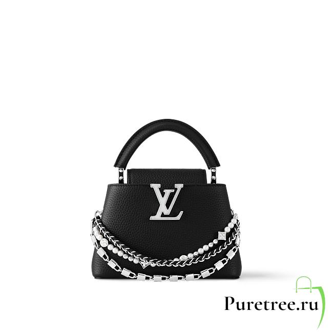 Louis Vuitton | Mini Capucines Taurillon leather in black color - 1