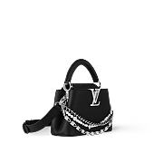 Louis Vuitton | Mini Capucines Taurillon leather in black color - 4