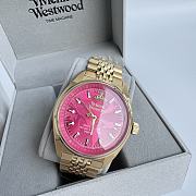 Vivienne Westwood | Lady Sydenham Gold Tone Pink Quartz Ladies Watch - 3