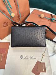 LORO PIANA | Extra bag 27 Ostrich in black color - 5