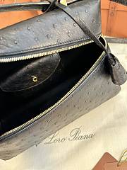 LORO PIANA | Extra bag 27 Ostrich in black color - 4