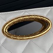 CHANEL | Clutch Lambskin & Gold Plated Metal White - 6