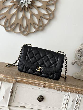 CHANEL | Diana quilted shoulder bag in black