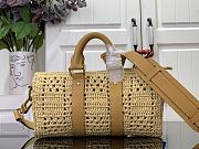 LOUIS VUITTON | Keepall Bandoulière 25 Damier Raffia Natural Beige M25010 - 5