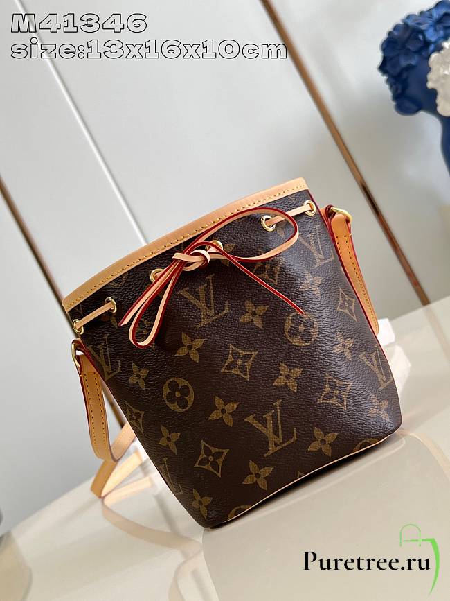 LOUIS VUITTON | Nano Noe Canvas Brown M41346  - 1