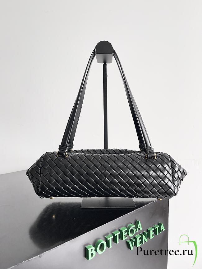 BOTTEGA VENETA | Let's Go Shoulder bag with elongated foldable shape black - 1