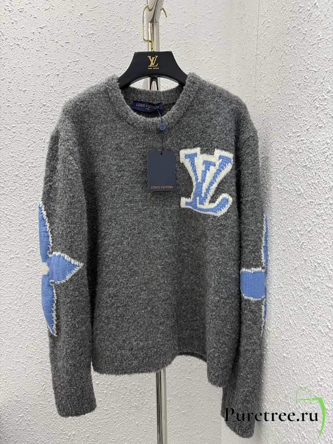 LOUIS VUITTON | Chunky Wool Blend Pullover Gray - 1