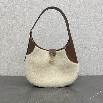 LORO PIANA | LP Bobbin Shoulder Bag In Wool White