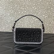 VALENTINO | VLogo Signature small Locò crystal-embellished shoulder bag black - 4