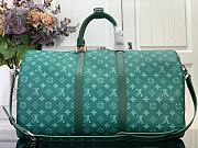 LOUIS VUITTON | Keepall Bandoulière 50 Material Monogram Heritage Canvas Green - 3