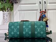 LOUIS VUITTON | Keepall Bandoulière 25 Material Monogram Heritage Canvas Green - 5