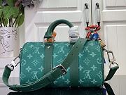 LOUIS VUITTON | Keepall Bandoulière 25 Material Monogram Heritage Canvas Green - 3