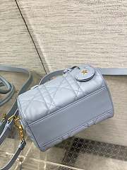 DIOR | Groove 20 Bag Pale Blue Macrocannage Calfskin - 3