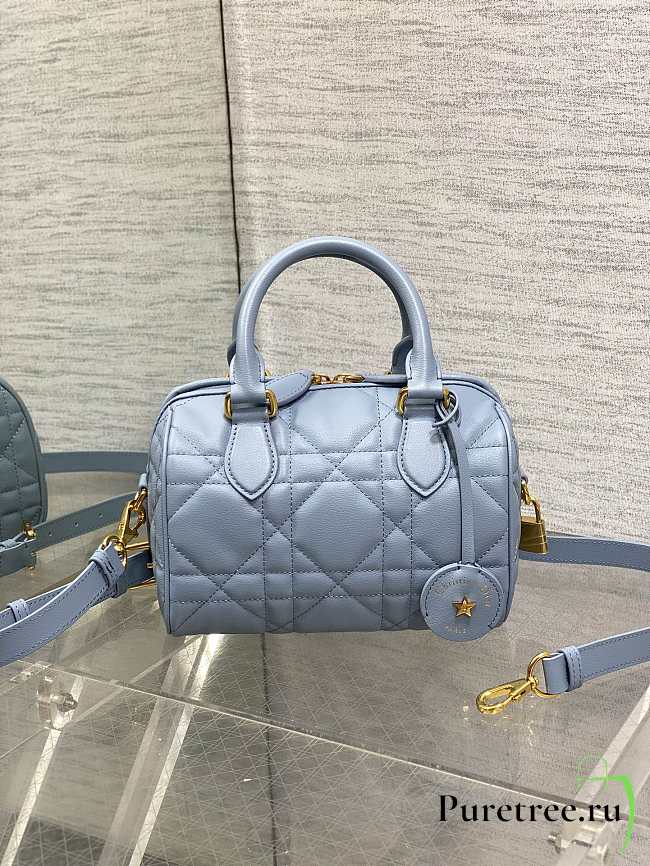 DIOR | Groove 20 Bag Pale Blue Macrocannage Calfskin - 1