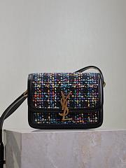 YSL | Solferino Small Satchel In Box Woven Wool  - 1