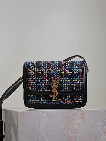 YSL | Solferino Small Satchel In Box Woven Wool 