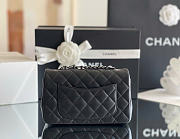 CHANEL | Classic Mini Flap Bag Lambskin Silver Hardware In Black - 5