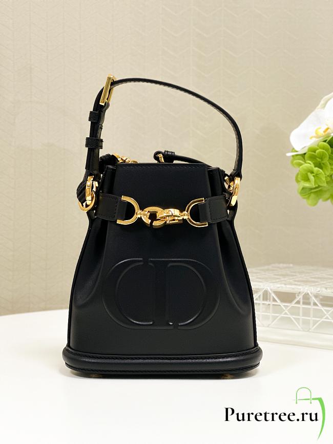 DIOR | Small C'est Dior Bag CD-Embossed Calfskin Black - 1