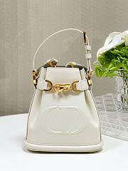 DIOR | Small C'est Dior Bag CD-Embossed Calfskin White - 1