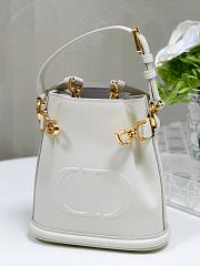 DIOR | Small C'est Dior Bag CD-Embossed Calfskin White - 6