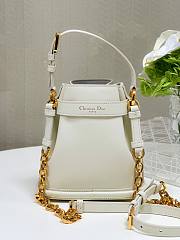 DIOR | Small C'est Dior Bag CD-Embossed Calfskin White - 3