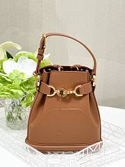 DIOR | Small C'est Dior Bag CD-Embossed Calfskin Brown - 1