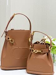 DIOR | Small C'est Dior Bag CD-Embossed Calfskin Brown - 4