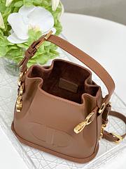 DIOR | Small C'est Dior Bag CD-Embossed Calfskin Brown - 2