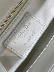 DIOR | Mini Lady Dior Bag White Satin Embroidered with Resin Pearls - 6