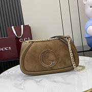 GUCCI | Blondie small top handle bag in brown - 1