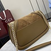 GUCCI | Blondie small top handle bag in brown - 4